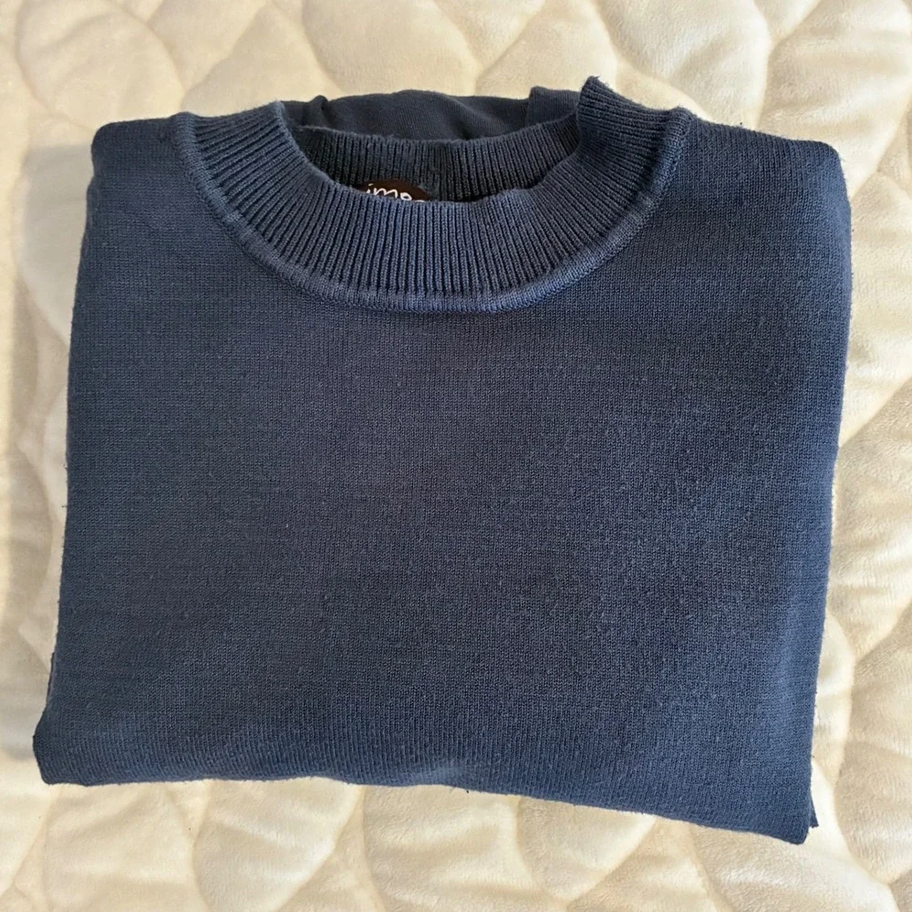 Imoga Trina FW22 Navy Knit Dress Long Sleeve Tiered Skirt Casual Girls Size‎ 7